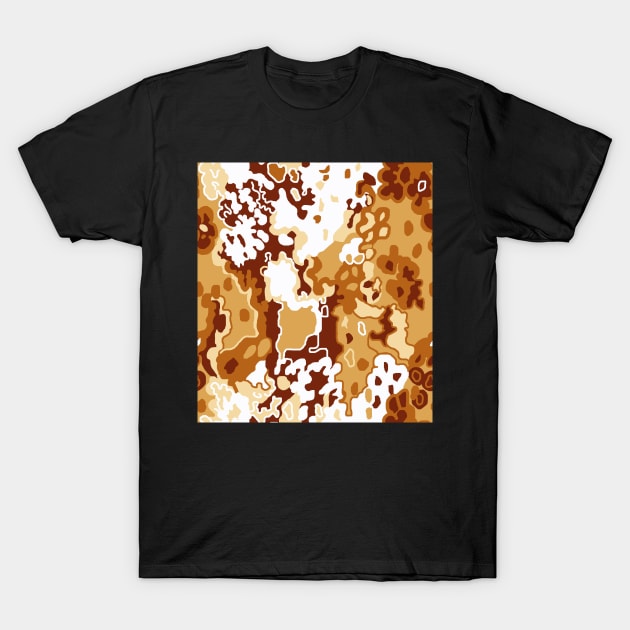 Camouflage In Mocha Colors T-Shirt by justrachna